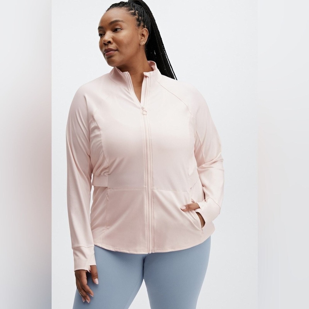 Fabletics Trinity Performance Jacket 2XL Opal Pink Color Athleisure Sport Casual